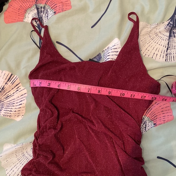 Fashion Nova Red Sparkle Midi Dress - Size XL - Picture 10 of 10